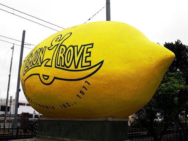 The landmark lemon monument in Lemon Grove